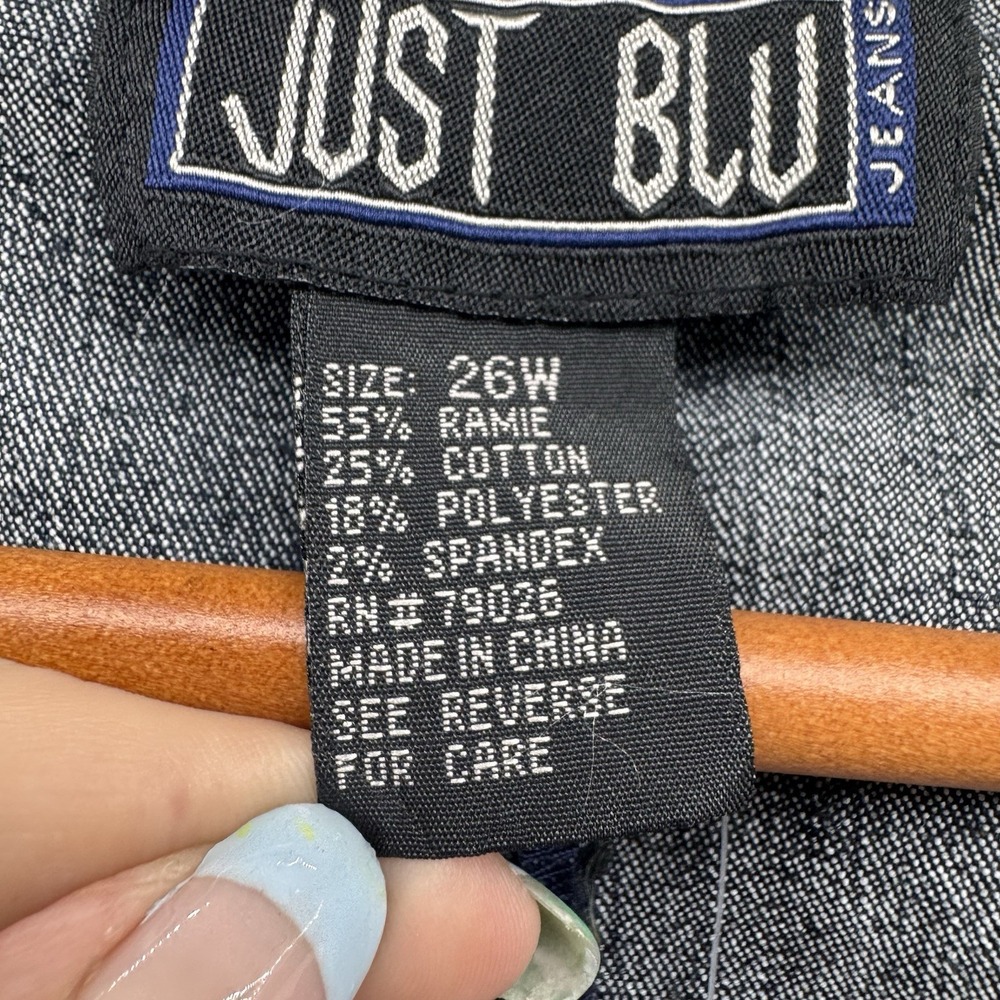 Just Blu Jeans Denim Jean Blazer Jacket Embellishment 26W NWT - Picture 6 of 12